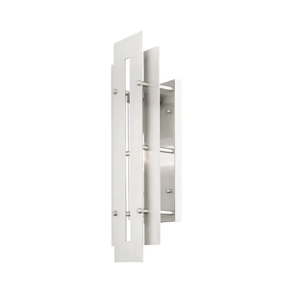 Livex Lighting Utrecht 1 Light Brushed Nickel Outdoor Wall Lantern - 21773-91