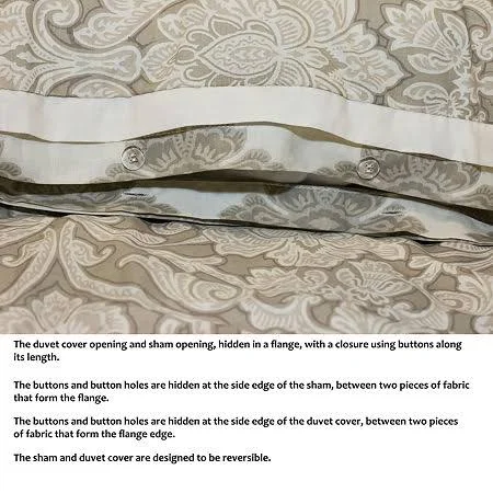 Ellen Tracy Chandler 3-Piece Premium Cotton Duvet Cover Set