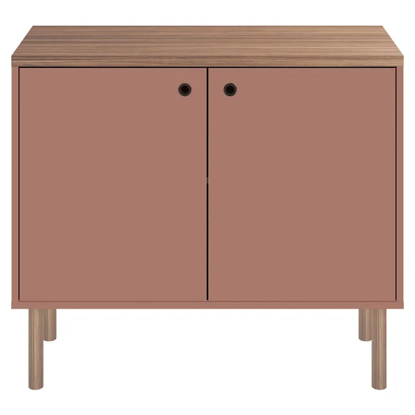 Manhattan Comfort Windsor 35.43 Modern Accent Cabinet, Ceramic Pink and Nature