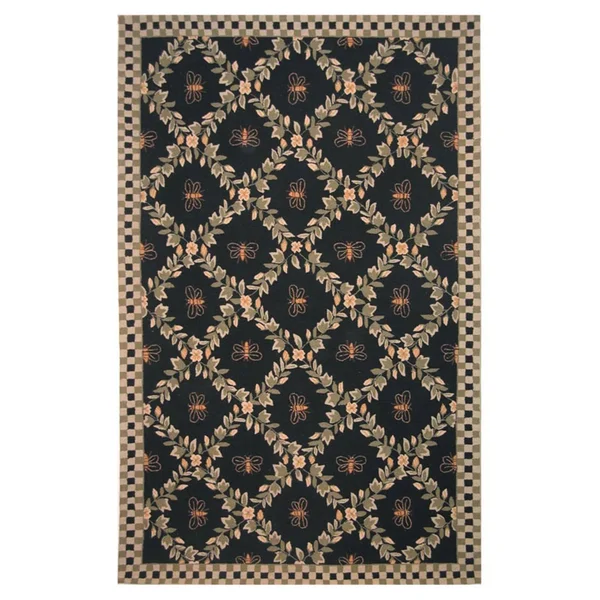 Safavieh Chelsea HK55B 5&6x22 x 5&6x22 Round Black Area Rug