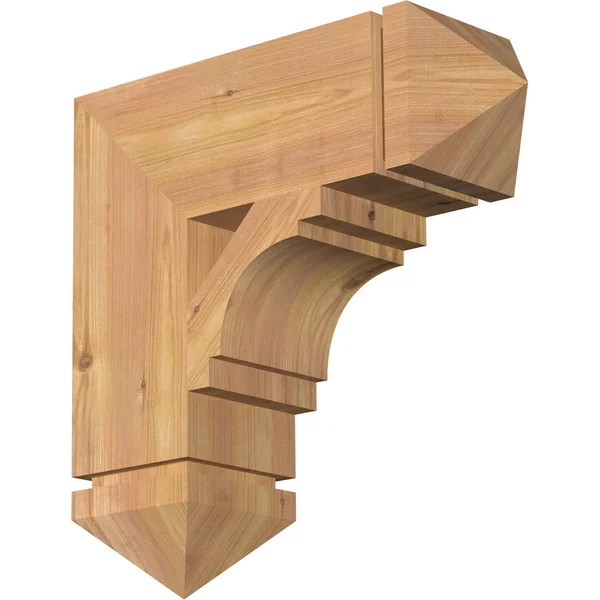 Ekena Millwork BKT06X18X18MRC03SWR 5 1/2x22W x 18x22D x 18x22H Merced Arts & Crafts Smooth BRACKET - Western Red Cedar