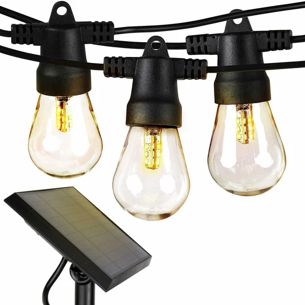 Ambience Pro Solar 1W - Waterproof LED Outdoor Solar String Lights - 27 ft