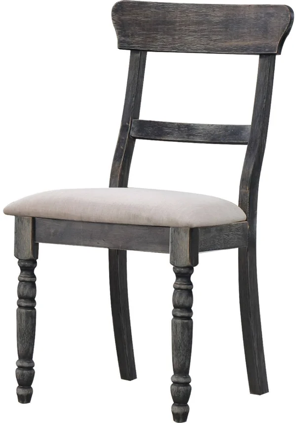 Acme Wallace Dining Side Chair, Light Brown/Weathered Gray - 2 count