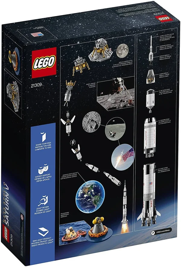 Lego Ideas Nasa Apollo Saturn V 21309 Building Kit New
