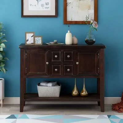 Elberta 46x22 Wide 4 Drawer Sideboard Breakwater Bay Color: Espresso
