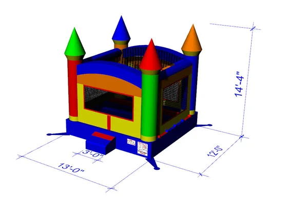 Pogo - Crossover Rainbow Castle Bounce House