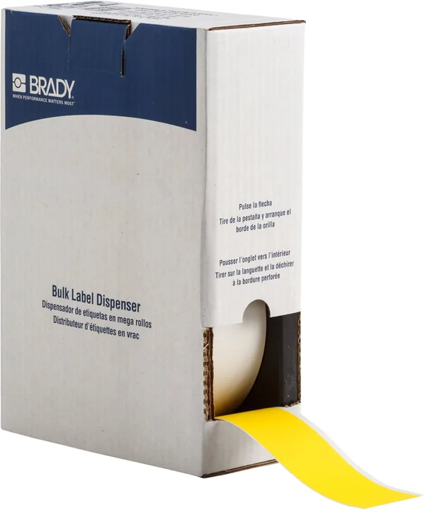 Brady BM71C-2000-855-YL LABEL, 2 in W x 75 ft L