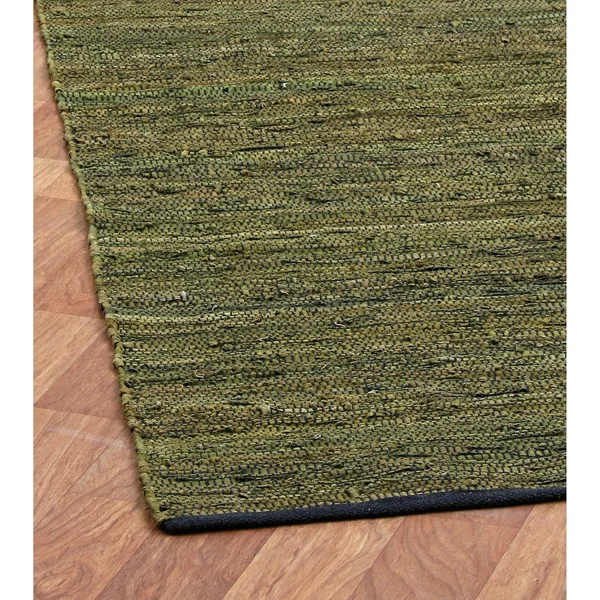 Matador Leather Chindi Green Rug St. Croix Rug Size: 4& x 6&