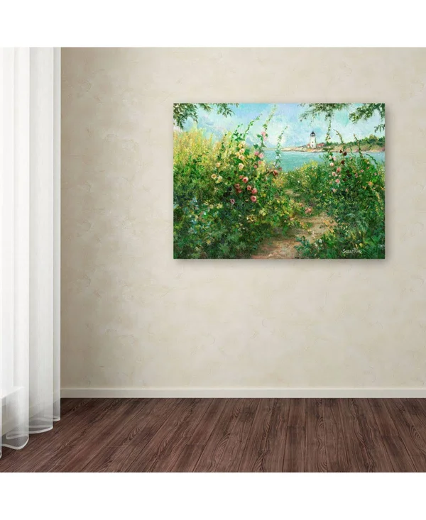 Trademark Fine Art &Happy in Green& Print on Wrapped Canvas - Size: 24x22 H x 32x22 W