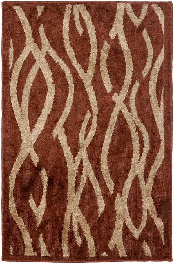 Safavieh Kashmir Rust - Ivory Rug; 5& x 8&