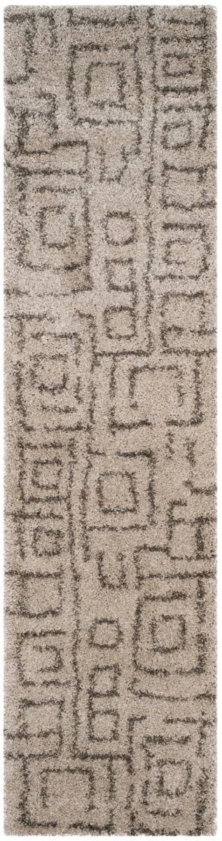 Safavieh Belize Shag SGB487D Taupe - Grey Rug 2&3x22 x 9& Runner