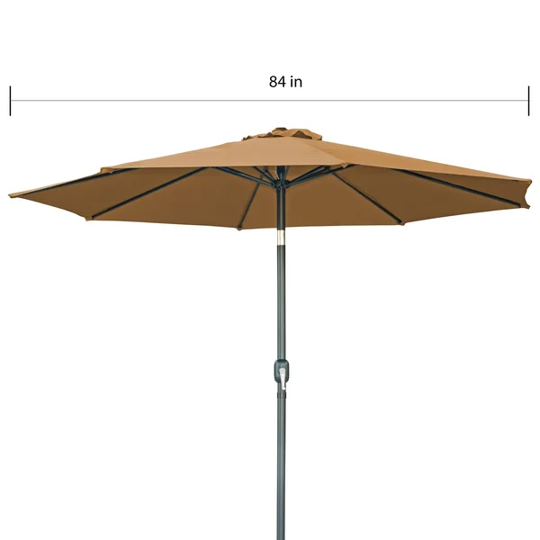 Trademark Innovations Tilt Crank Patio Umbrella - 7&, Tan