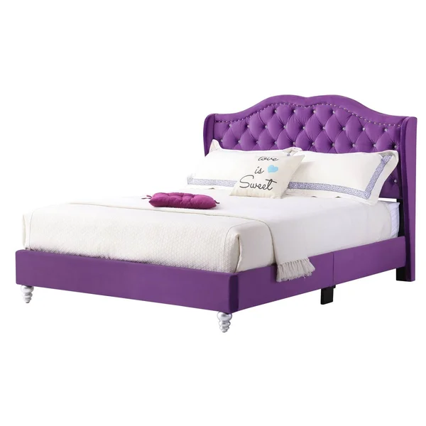 Glory Furniture Joy G1932-fb-up Full Upholstered Bed, Cherry
