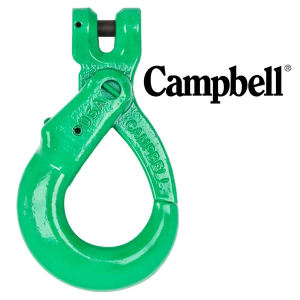 Campbell 5748695 Self Locking Hook, 3/8 inch, Clevis, GR 100