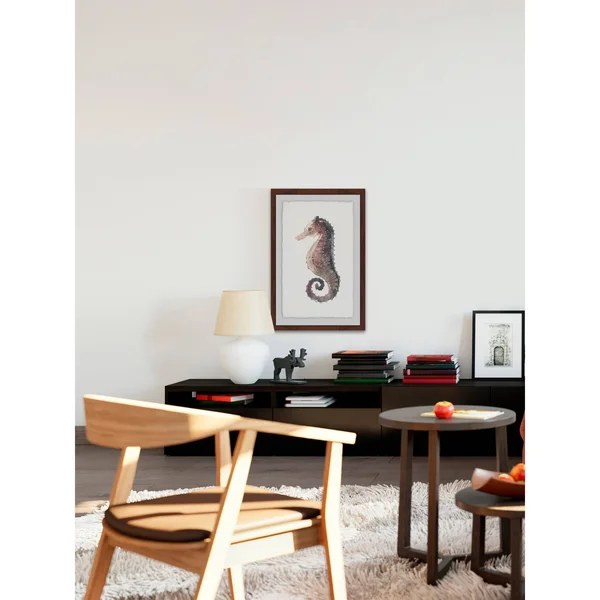 Marmont Hill Stiff Seahorse Framed Painting Print