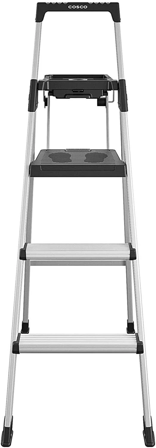 Cosco 20502ABL1E Signature Series Step Ladder, 5ft, Aluminum