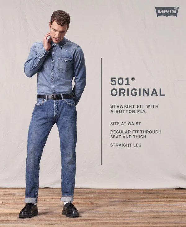 Levi&s Men's 501 Original Fit Jeans - Blue 32x30