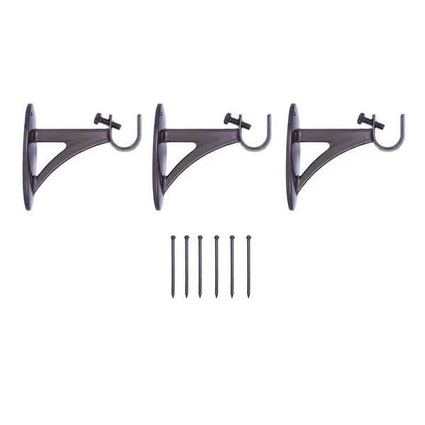 Kenney Fast Fit Easy Install Mission Curtain Rod - Brown