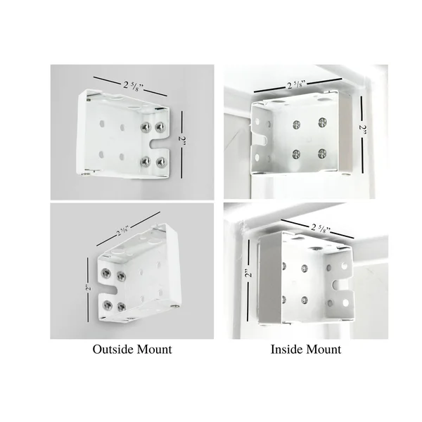 Linen Avenue Custom Cordless Faux Wood Blind White - 56 W x 60 H Flush Inside Mount
