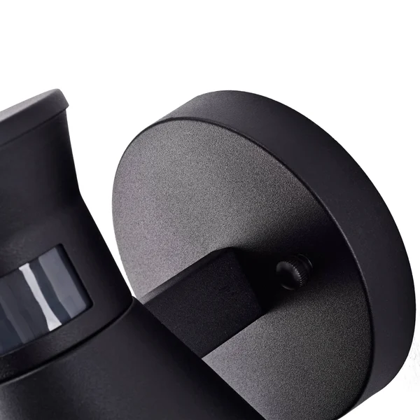 1-Light Motion Sensor Outdoor Wall Sconce (W5.5x22 x E6.5x22 x H12.5x22 - Black and Woodgrain Finish)