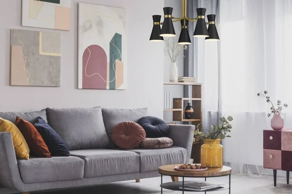 Z-Lite-728-5MB-BN-Soriano - 5 Light Chandelier Matte Black/Brushed
