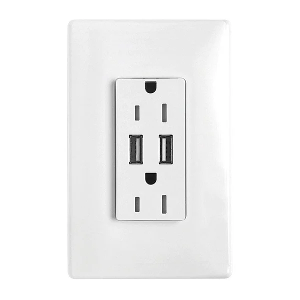 Lutron SCR-15-UBTR-TP Tamper-Resistant USB Receptacle - Taupe, 15A, 125V