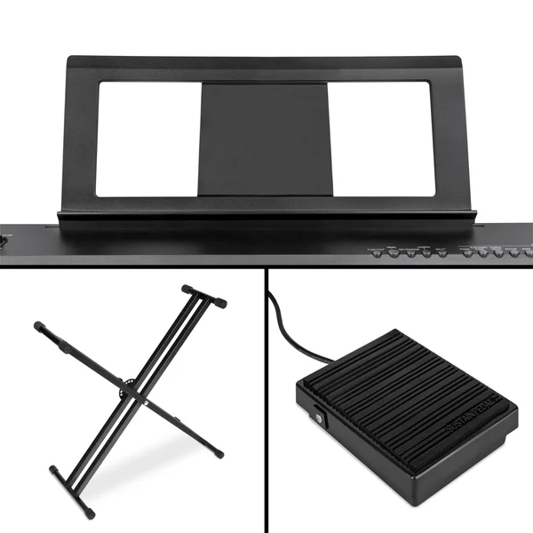 Best Choice Products 88-Key Digital Piano Set with Weighted Keys, Sustain Pedal and Stand, Black