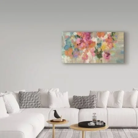 Trademark Fine Art 'Colorful Garden I Crop' Canvas Art by Silvia Vassileva, White