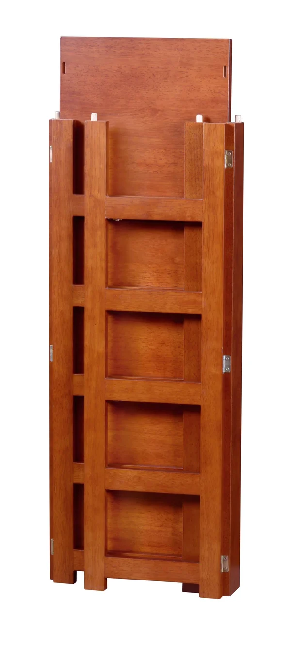Flip Flop 34x22 Square Folding Bookcase with Folding Fabric Bins Cherry - Teal