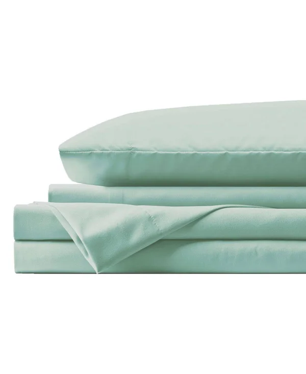 Lanwood Microfiber Sheet Set, King, Light Gray with POLYGIENE