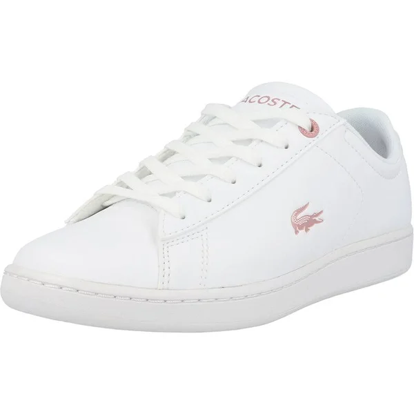 Lacoste Junior Carnaby Evo 0921 1 J White/Pink Synthetic Trainers