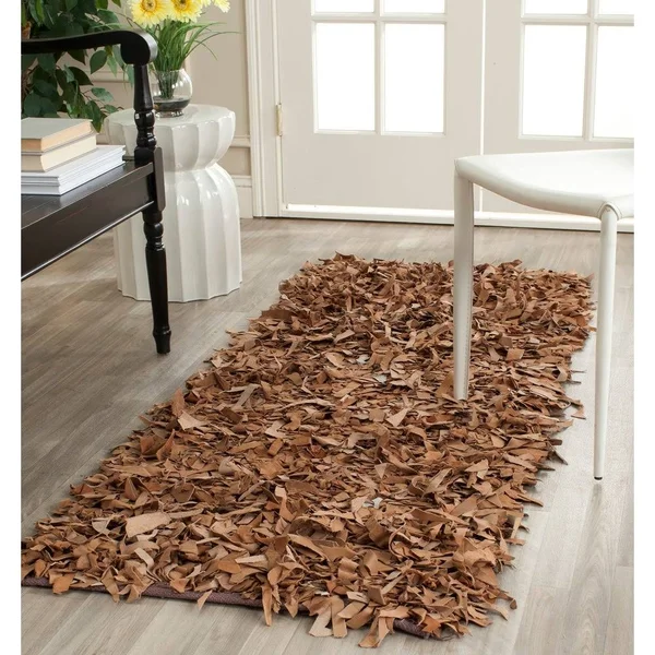 Safavieh Leather Shag LSG511D Area Rug - Red, Size: 5 x 8 ft.