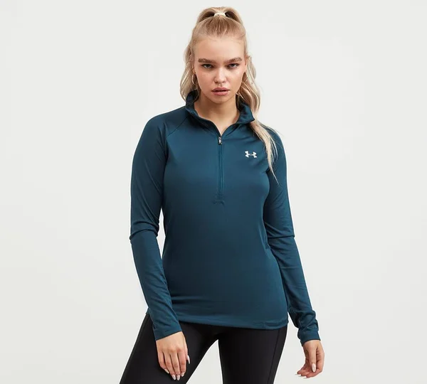 Under Armour Women's Tech Zip - Blue, LG