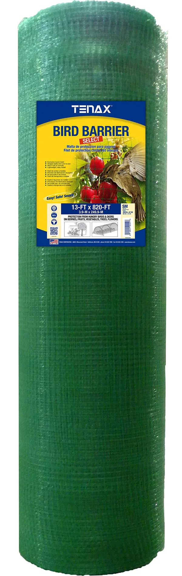 Tenax 13 ft. x 820 ft. Green Ornex SM Bird Net