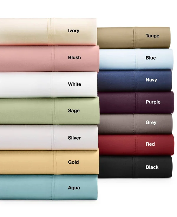 AQ Textiles Parker 1200 Thread Count 4 pc. Sheet Set, King - White