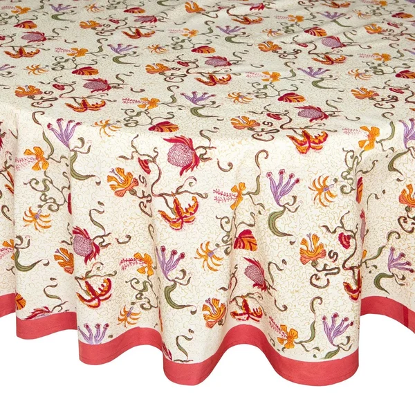 Couleur Nature French Tablecloth Fleur des Indes, 70&& Round - SEATS 4-6