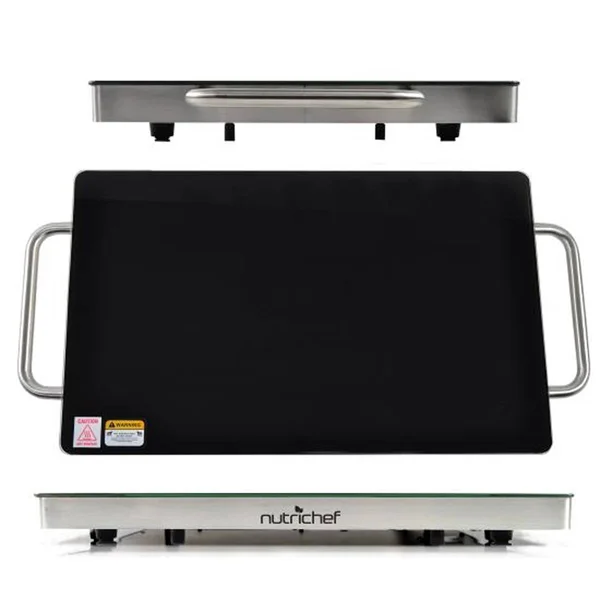 Nutrichef Pkwtr45 Electric Warming Tray, Food Warmer with Non-Stick Heat-Resistant