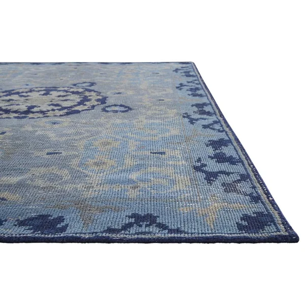 Juniper Home Hand-Knotted Oriental Blue Area Rug - 5& x 8&, Size 5& x 8&