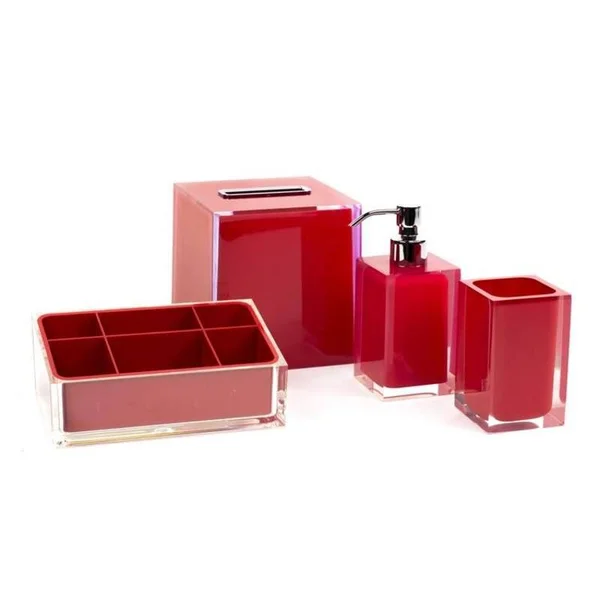 Gedy RA4002-06 Rainbow Red Bathroom Accessory Set