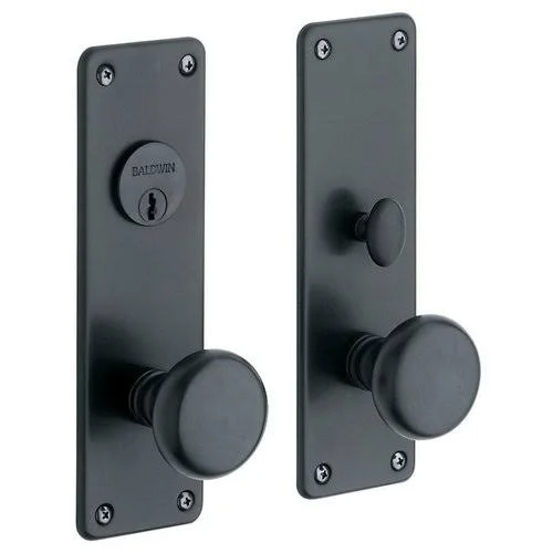 Baldwin 6551055DBLC Reading Double Cylinder Mortise Handleset Trim Set in Lifetime Polished Nickel