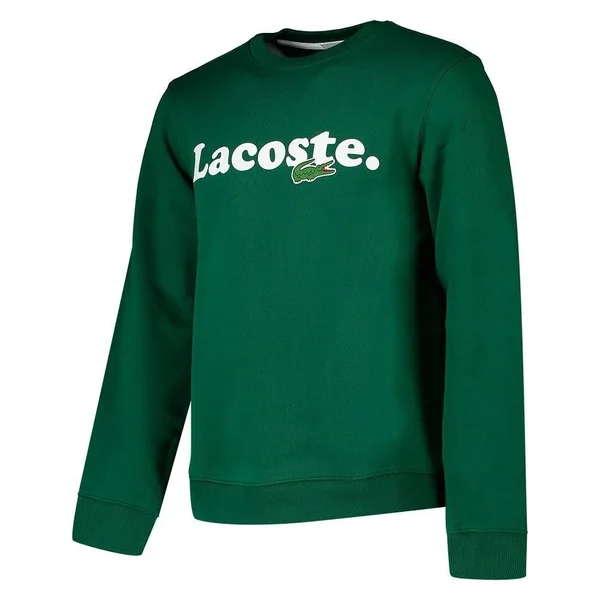 Lacoste Crocodile Logo Sweatshirt Green White - Xs
