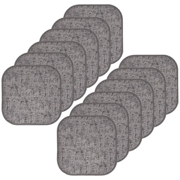 Sweet Home Collection Chair Cushion Memory Foam Pads Honeycomb Pattern Slip Non Skid Rubber Back Rounded Square 16x22 x 16x22 Se