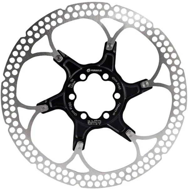 Formula Disc Rotor, 6-Bolt - 180mm, Alloy Carrier - Black