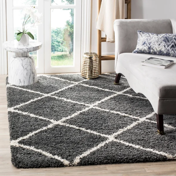 Safavieh Hudson Shag SGH281D Ivory/Beige 3& x 5& Area Rug