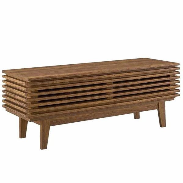 Levan Home Mid-Century Modern 46x22 TV Stand in Walnut - LH-5094-1994895
