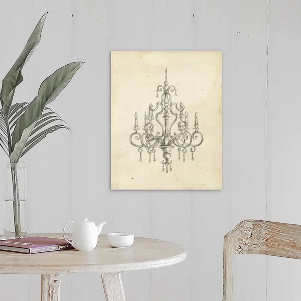Classical Chandelier III, Canvas Wall Art, 16x20, Great Big Canvas