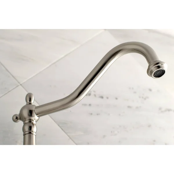 Kingston Brass KS1020PX Heritage Wall Mount Tub Faucet, Matte Black