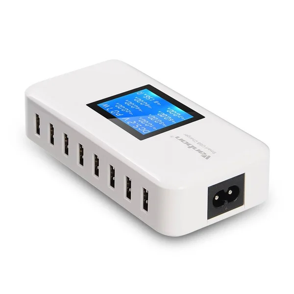 Vanbon 60W 8-Port USB Wall Charger Multi Port USB Charger Charging Station w/LCD