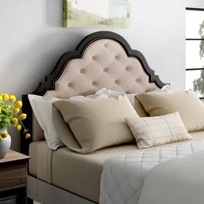 Affric Upholstered Panel Headboard Birch LANE? Size: King