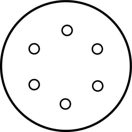 Norton 66261131503 PSA Disc Roll - 6 Hole, 6 in, P600G, Alo